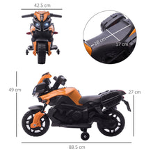 Load image into Gallery viewer, Kids 6V Electric Pedal Motorcycle Ride-On Toy Battery 18 - 48 months Orange