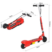 Load image into Gallery viewer, Folding Kids Electric Scooter, Age 7-14-Red/Black