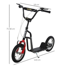 Load image into Gallery viewer, Kids Steel Height Adjustable Kick Scooter Black/Red