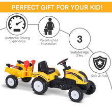 Load image into Gallery viewer, Kids Pedal Go-Kart Ride-On Tractor with Rake on Four Wheels