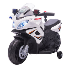 Load image into Gallery viewer, Kids 6V Electric Pedal Motorcycle Ride-On Toy Battery 18-48 months White