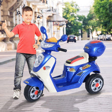 Load image into Gallery viewer, Electric Ride-On Motorbike w/ Lights Blue