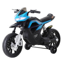 Load image into Gallery viewer, Ride On Kids Electric Motorbike 6V Battery Powered with Brake Lights and Music Blue
