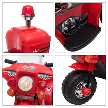 Load image into Gallery viewer, Kids 6V Electric Ride On Motorcycle 3 Wheel Vehicle Lights Music Horn Storage Box Red