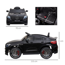Load image into Gallery viewer, Mercedes-Benz AMG GLA45 licensed electric car with remote control 2 x 35W engines MP3 seat belt 3–8 years Black