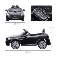 Load image into Gallery viewer, Mercedes Benz SLC 300 Licensed 12V Kids Electric Ride On Car with Parental Remote Two Motors Music Lights Suspension Wheels for 3-6 Years Black