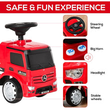 Load image into Gallery viewer, 3-in-1 Ride On Car Kids Mercedes Truck Storage Handle for 12 - 36 Months Red