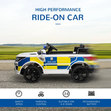 Load image into Gallery viewer, 12V Kid Electric Ride On Police Car with Remote Siren Light Bluetooth 3-6 Years