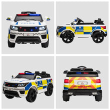 Load image into Gallery viewer, 12V Kid Electric Ride On Police Car with Remote Siren Light Bluetooth 3-6 Years