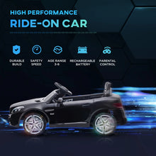 Load image into Gallery viewer, Mercedes Benz SLC 300 Licensed 12V Kids Electric Ride On Car with Parental Remote Two Motors Music Lights Suspension Wheels for 3-6 Years Black
