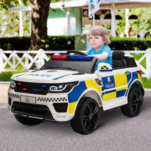 Load image into Gallery viewer, 12V Kid Electric Ride On Police Car with Remote Siren Light Bluetooth 3-6 Years