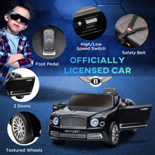 Load image into Gallery viewer, Kids Electric Ride On Car with Parent Remote, 12V Battery Powered Toy Car with Music Horn Lights MP3 Suspension Wheels for 37-72 Months -  Black