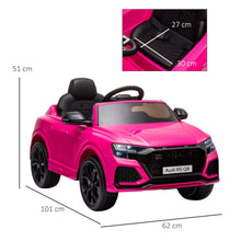 Load image into Gallery viewer, Audi RS Q8 6V Kids Electric Ride on Cars with Remote USB MP3 Bluetooth Pink