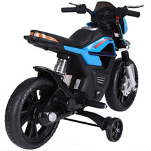 Load image into Gallery viewer, Ride On Kids Electric Motorbike 6V Battery Powered with Brake Lights and Music Blue