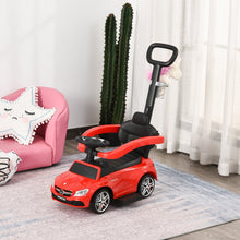Load image into Gallery viewer, Toddlers Licensed Mercedes-Benz Ride On Stroller Red