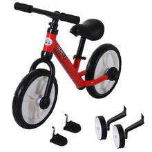 Load image into Gallery viewer, Toddlers Removable Stabiliser Balance Bike -  Red