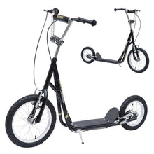 Load image into Gallery viewer, Adult Teen Push Scooter Kids Bike Bicycle Ride On Alloy Wheel Pneumatic 12" Tyres-Black