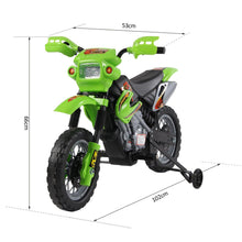Load image into Gallery viewer, Children's Electric Ride-On Motorbike 6V with Effects Green