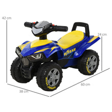 Load image into Gallery viewer, Toddlers Sound Effect Quad Bike Walker - Yellow/Blue