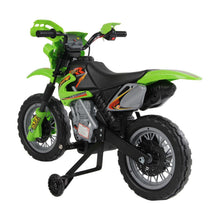 Load image into Gallery viewer, Children's Electric Ride-On Motorbike 6V with Effects Green