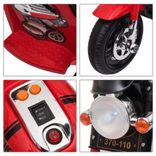 Load image into Gallery viewer, Kids 6V Battery PP Motorcycle Ride On Trike Red