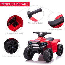 Load image into Gallery viewer, ATV 6 V Kids Ride on Cars Electric for 18-36 months Black+Red