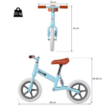 Load image into Gallery viewer, Toddler Balance Bike No Pedal Walk Training Blue