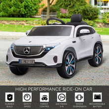 Load image into Gallery viewer, Benz EQC 400 12V Kids Electric Ride On Car - White