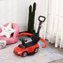 Load image into Gallery viewer, Toddlers Licensed Mercedes-Benz Ride On Stroller Red