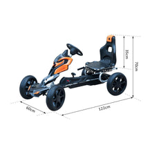 Load image into Gallery viewer, Kids Ride On Pedal Go Kart -Orange/Black
