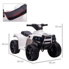Load image into Gallery viewer, ATV 6 V Kids Ride on Cars Electric for 18-36 months White+Black