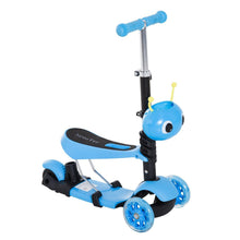 Load image into Gallery viewer, 5-in-1 Kids Kick Scooter W/Removable Seat-Blue