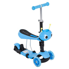 Load image into Gallery viewer, 5-in-1 Kids Kick Scooter W/Removable Seat-Blue
