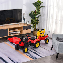 Load image into Gallery viewer, Kids Controllable Excavator Plastic Ride On Pedal Truck Red/Yellow