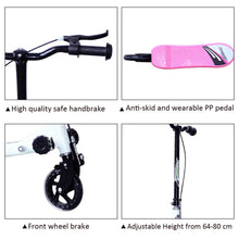 Load image into Gallery viewer, Kids 3 Wheels Foldable Scooter-Pink/White