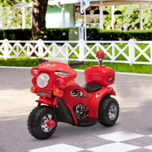 Load image into Gallery viewer, Kids 6V Electric Ride On Motorcycle 3 Wheel Vehicle Lights Music Horn Storage Box Red