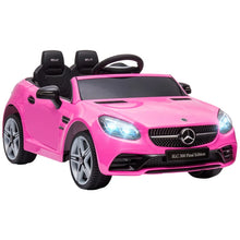 Load image into Gallery viewer, Mercedes Benz SLC 300 Licensed 12V Kids Electric Ride On Car with Parental Remote Two Motors Music Lights Suspension Wheels for 3-6 Years Pink