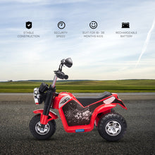 Load image into Gallery viewer, Kids 6V Electric Motorcycle Ride-On Toy Battery 18 - 36 Months Red