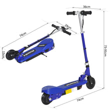 Load image into Gallery viewer, Folding Kids Electric Scooter, Age 7-14-Blue/Black