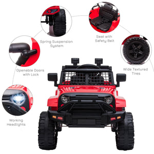 12V Kids Electric Ride On Car Truck - RED