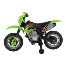 Load image into Gallery viewer, Children's Electric Ride-On Motorbike 6V with Effects Green