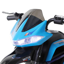 Load image into Gallery viewer, Ride On Kids Electric Motorbike 6V Battery Powered with Brake Lights and Music Blue