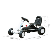 Load image into Gallery viewer, Pedal Go Kart W/Rubber Wheels-White/Black