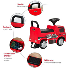 Load image into Gallery viewer, 3-in-1 Ride On Car Kids Mercedes Truck Storage Handle for 12 - 36 Months Red