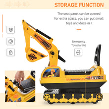 Load image into Gallery viewer, Kids 4-in-1 HDPE Excavator Ride On Truck Yellow/Black