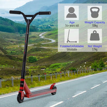 Load image into Gallery viewer, Teens Lightweight Steel Stunt Scooter Red