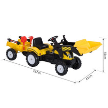 Load image into Gallery viewer, Kids Pedal Go Kart Excavator-Yellow