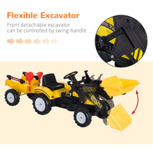 Load image into Gallery viewer, Kids Pedal Go Kart Excavator-Yellow