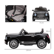 Load image into Gallery viewer, Kids Electric Ride On Car with Parent Remote, 12V Battery Powered Toy Car with Music Horn Lights MP3 Suspension Wheels for 37-72 Months -  Black