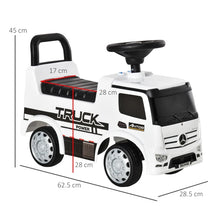 Load image into Gallery viewer, 3-in-1 Ride On Car Kids Mercedes Truck Storage Handle for 12 - 36 Months White